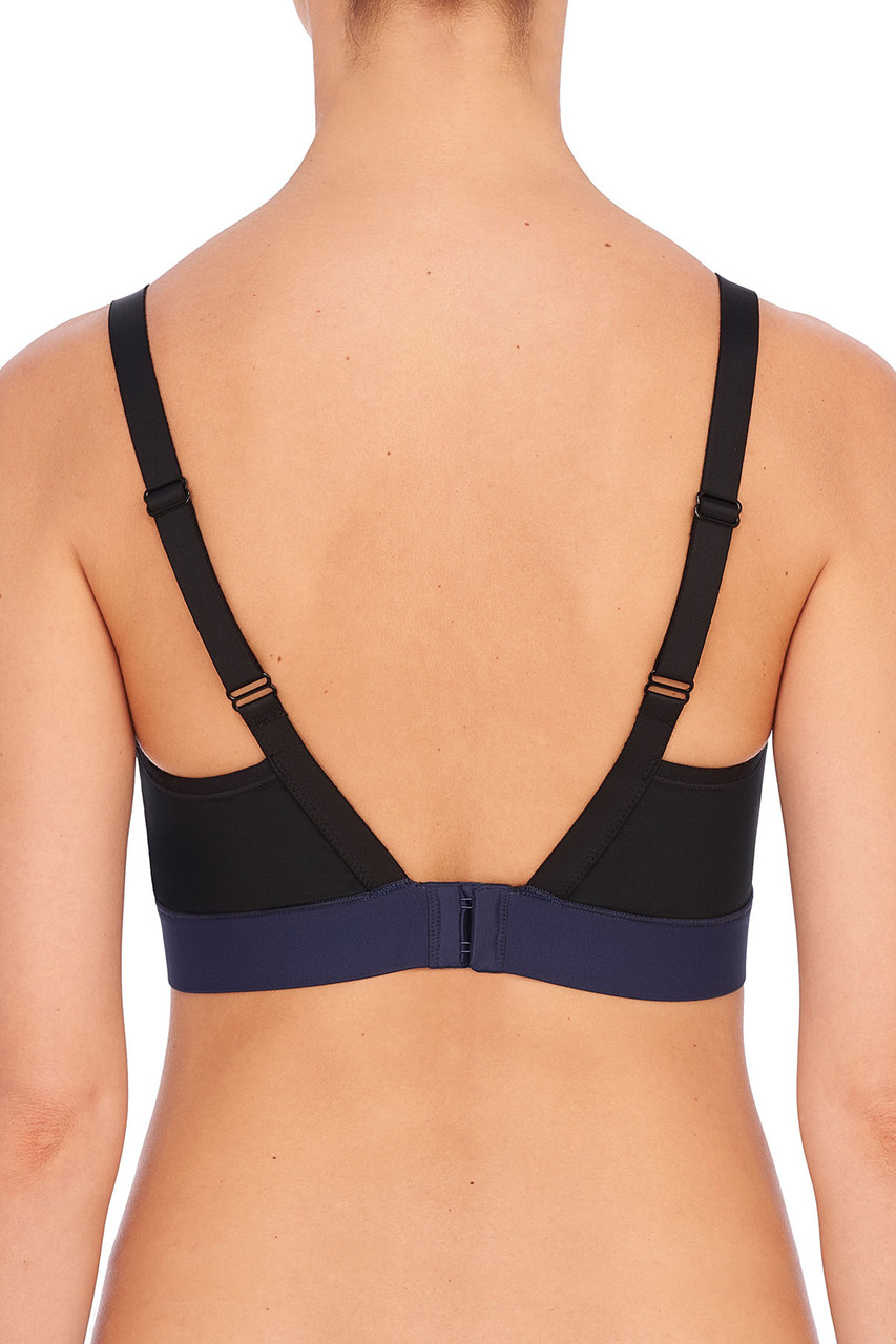 Women's Wide Strap Sports Bra - Bralette - Midnight