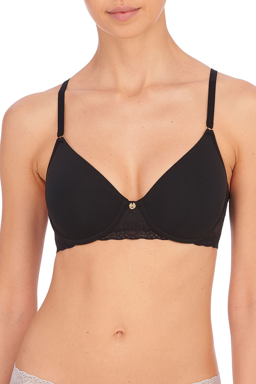 Natori Bliss Cotton Wire-free Nursing Bra In Navy Ash