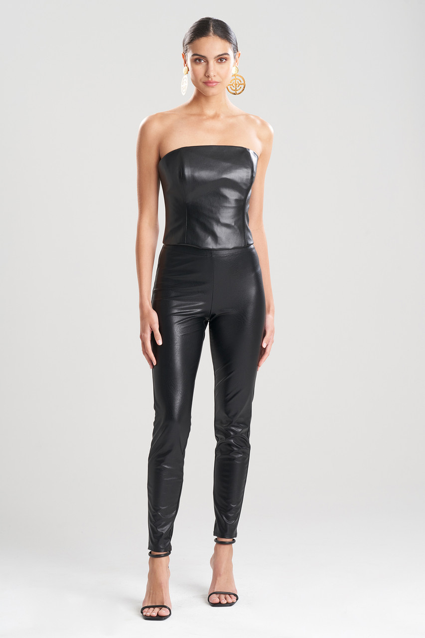 Basic Vegan Leather Seamless Leggings