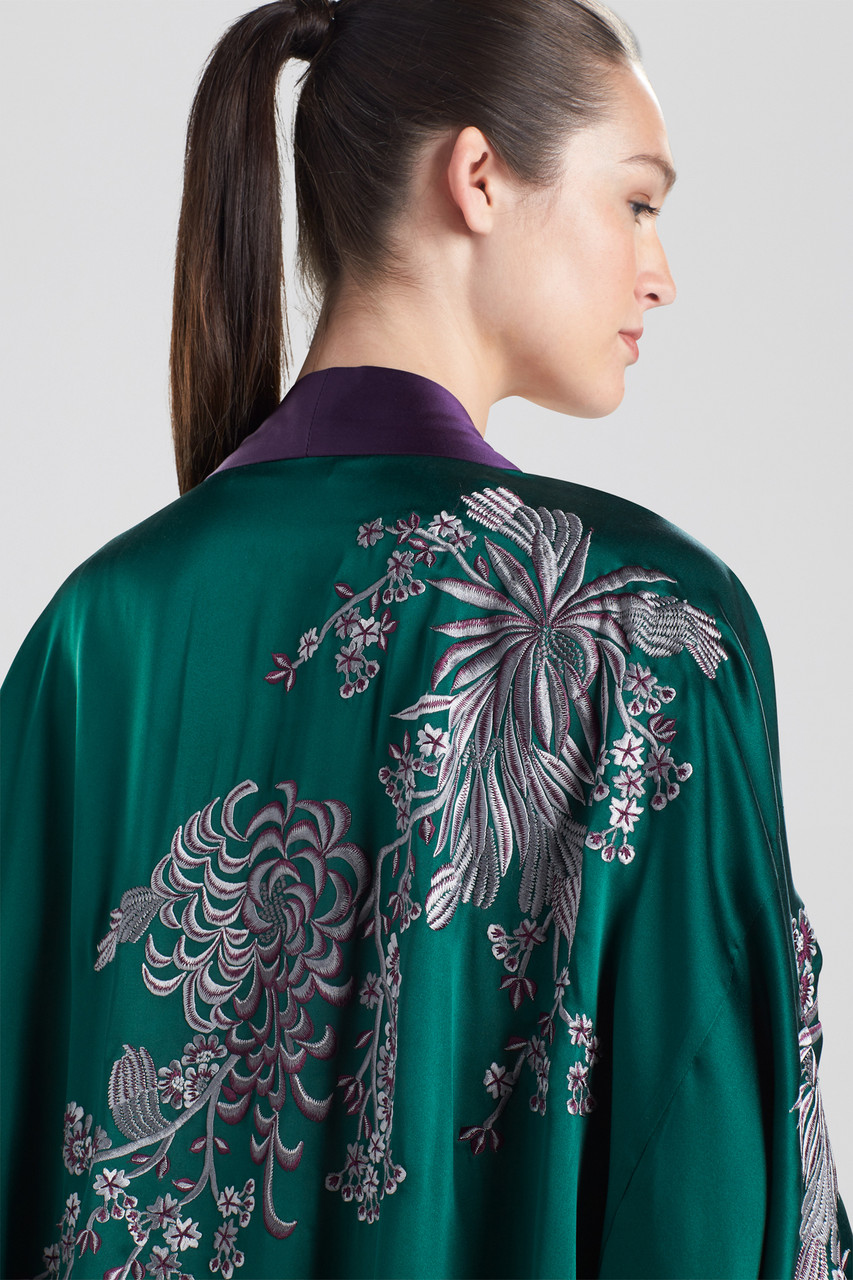 Buy Chinoiserie Embroidery Silk Robe and Robes & Kimonos - Shop