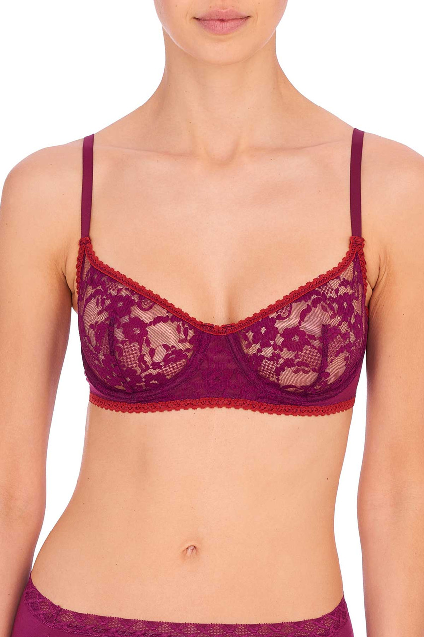 Topshop Mya flower lace underwire bra in pink