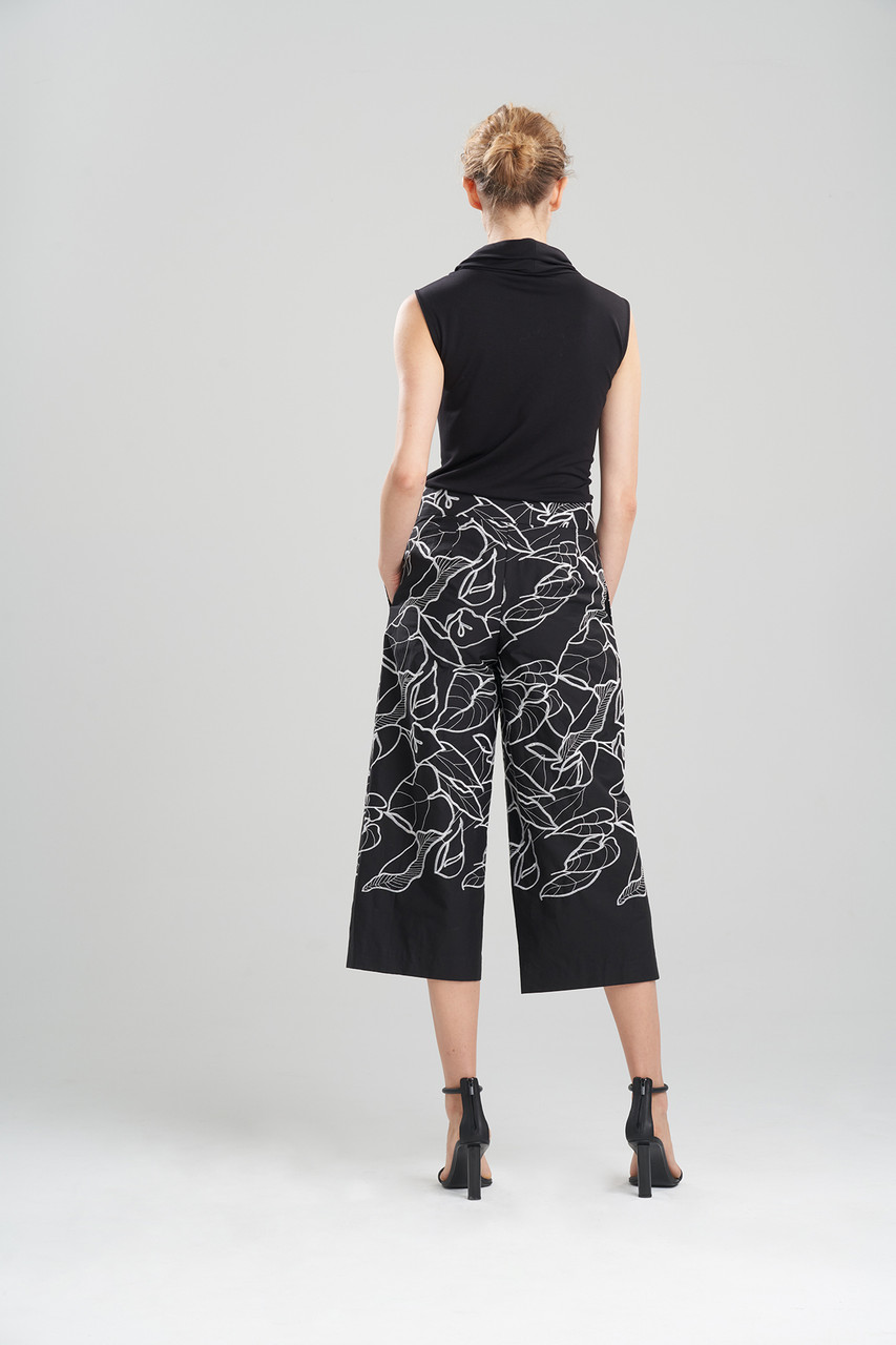 Buy Hana Cotton Poplin Embroidered Pants Online | Natori