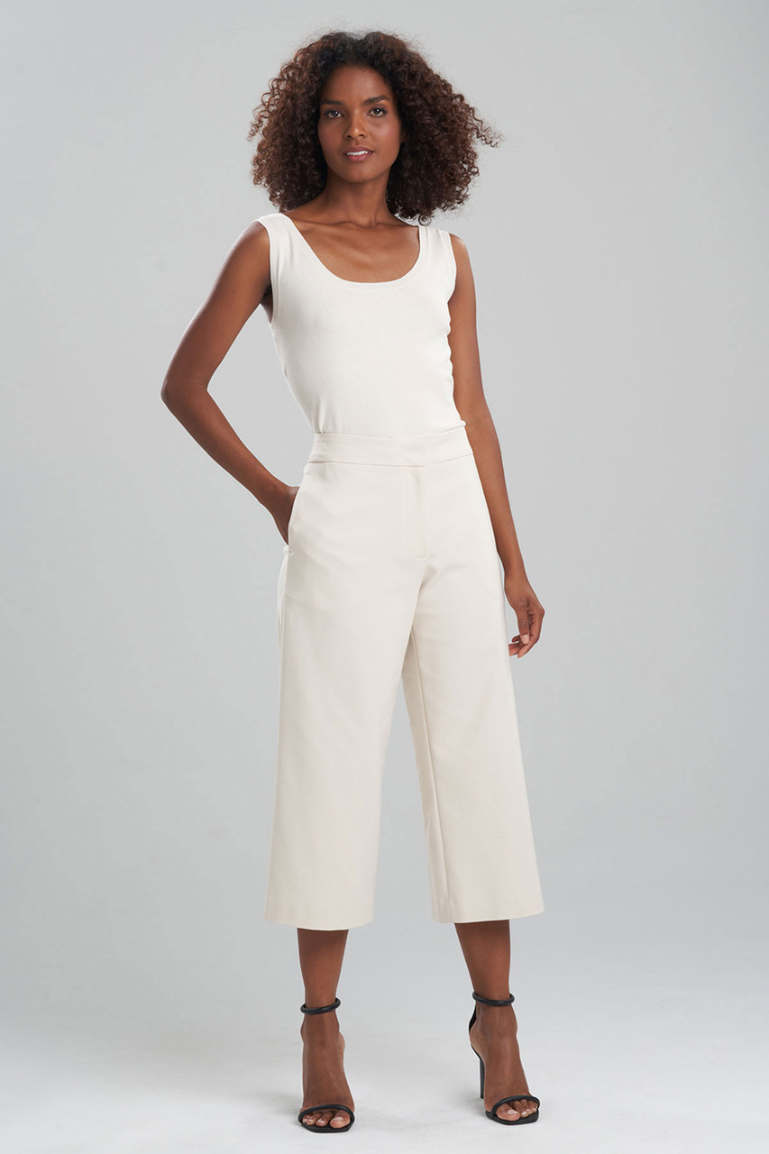 Cotton Wide Leg Pant in White