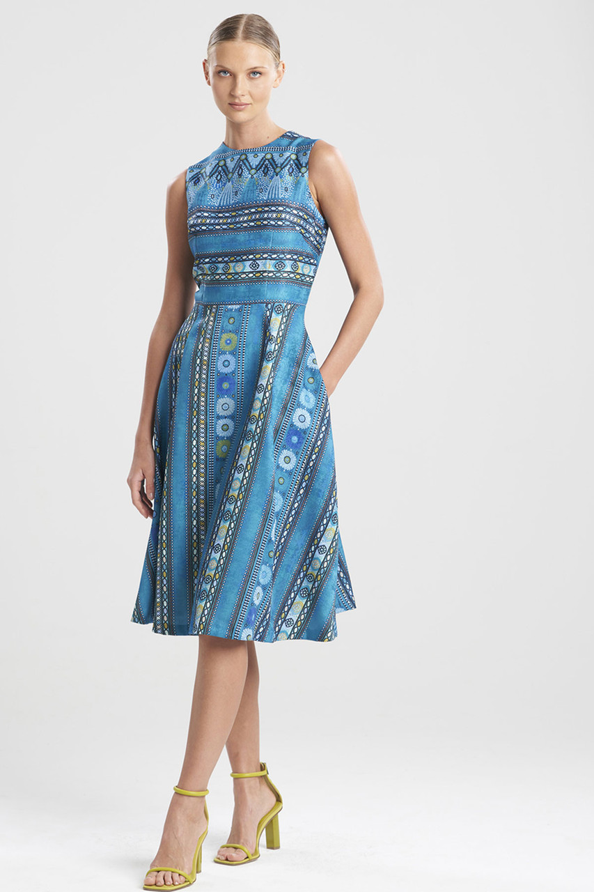 Le Souk Jacquard Fit and Flare Dress