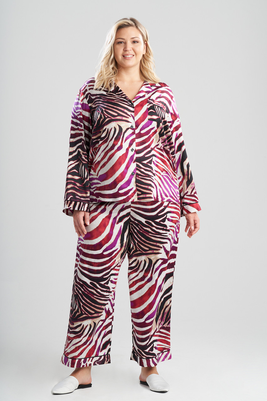 Natori Kuma Notch Pajamas, Women's, Purple, Size 1x | Sleep & Loungewear
