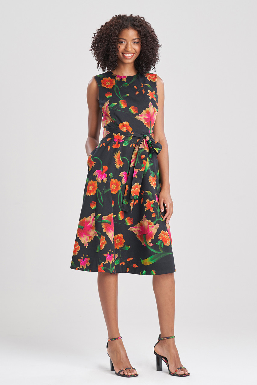 Chikayo-Cotton Sateen Midi Dress