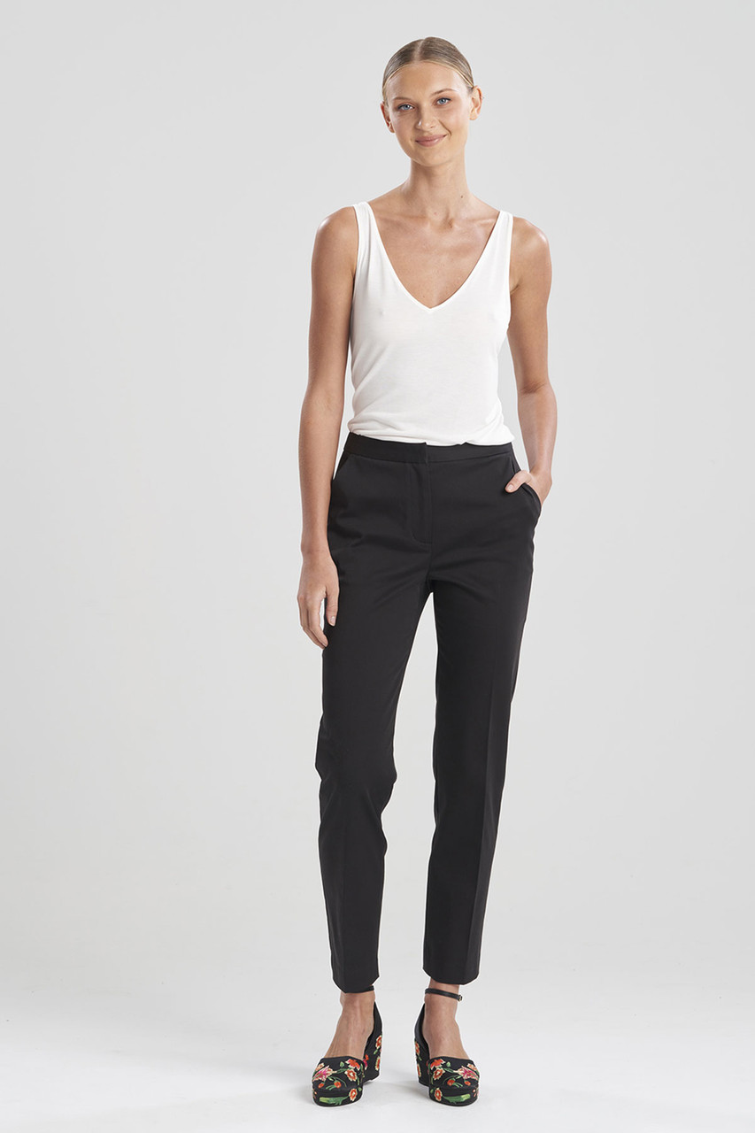 Cotton Sateen Tapered Pants