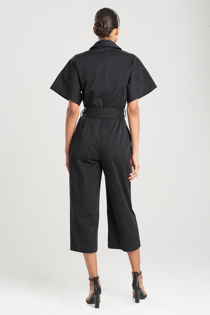 Cotton Sateen Embroidered Jumpsuit