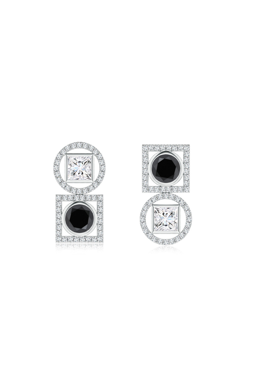 Diamond Salt and Pepper Stud Earring – LABULGARA