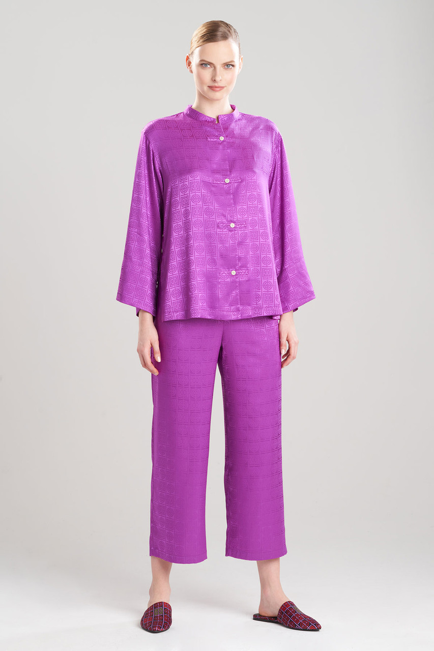 jacquard silk pajamas