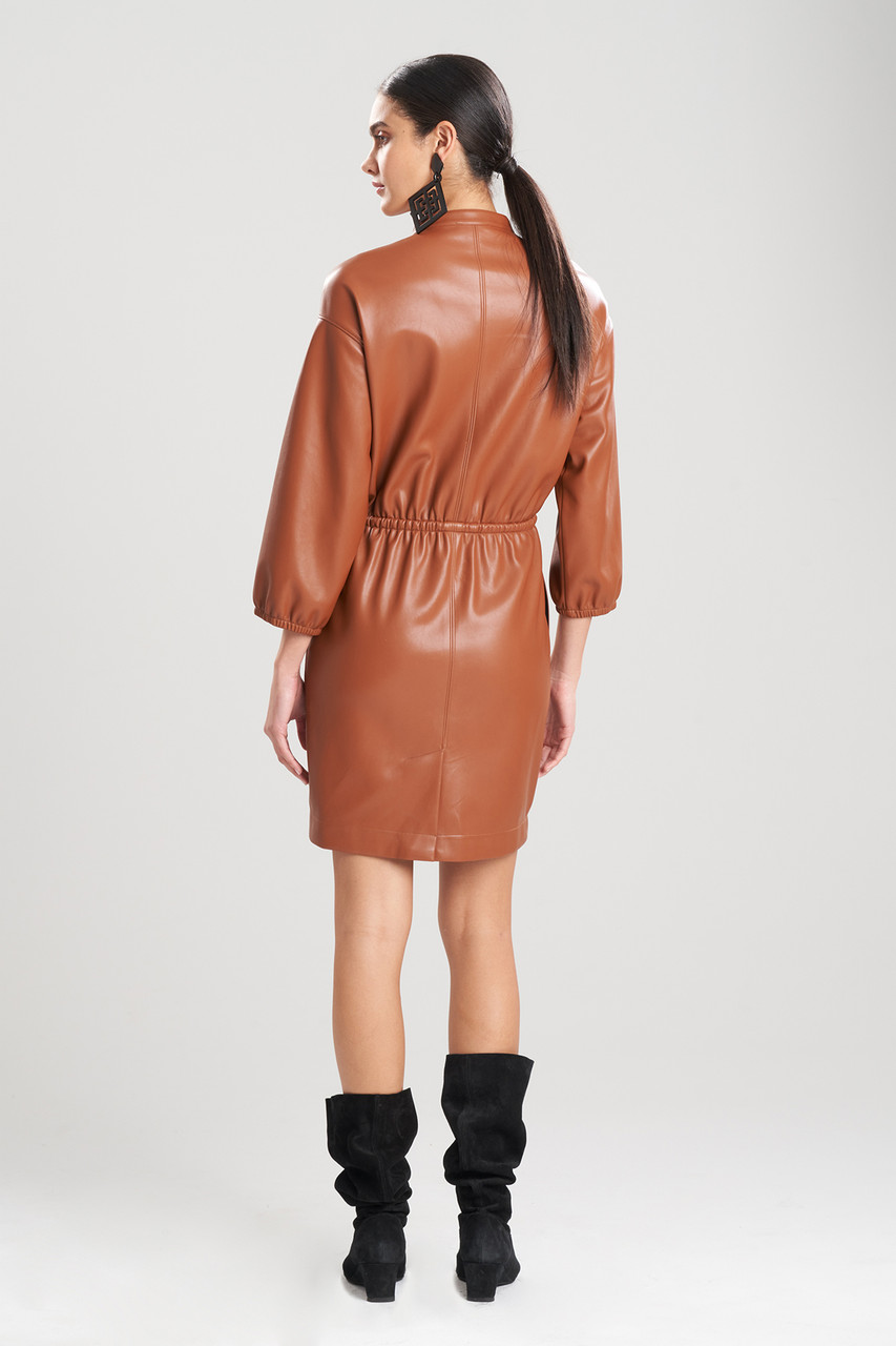 Buy Vegan Luxe Leather Blouson Dress and Dresses - Shop Natori Online