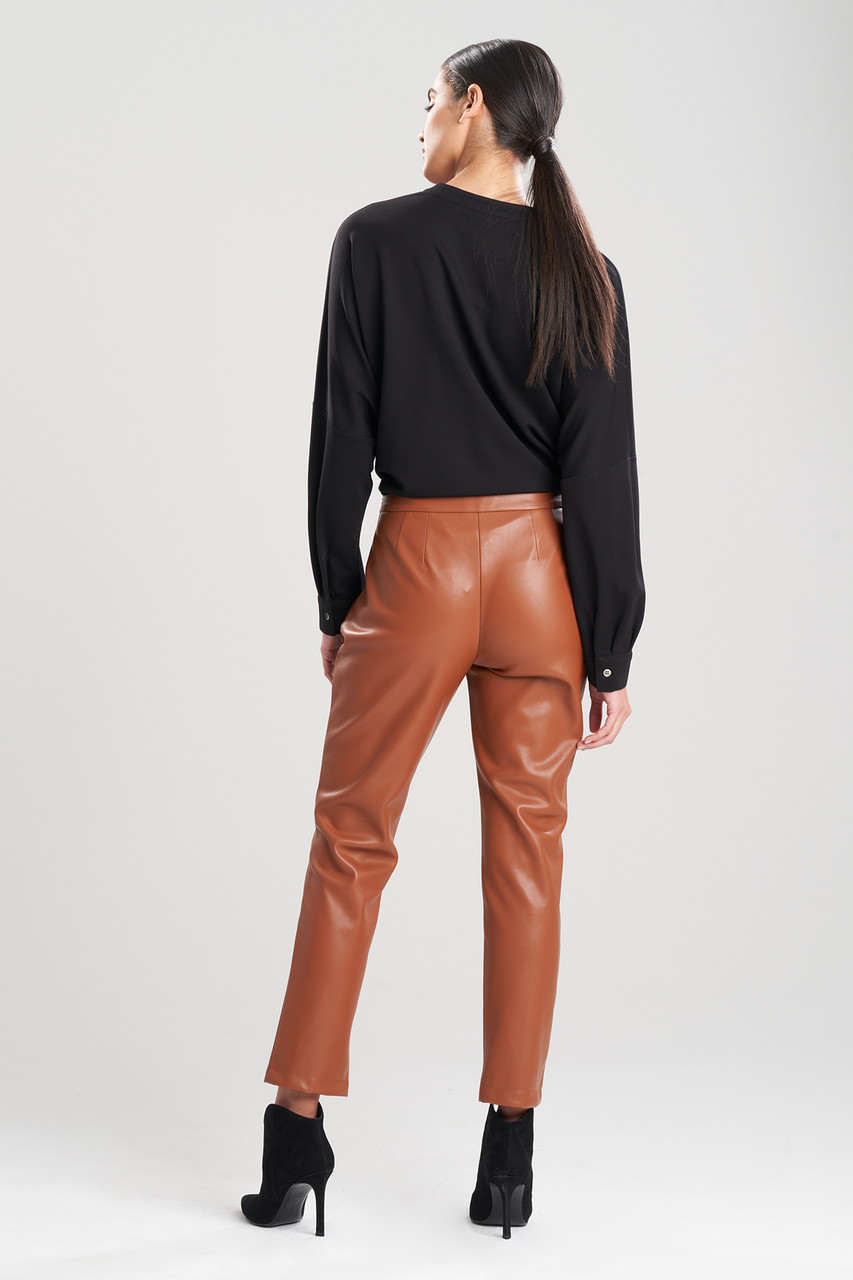 Vegan Luxe Leather Ankle Pants - Natori