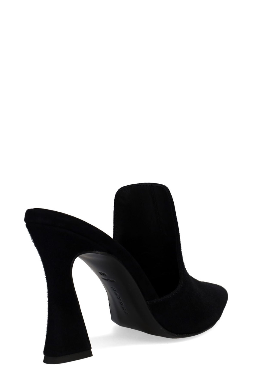 fcity.in - Stylestry Chunky Platform Black High Heels For Women / Suede Heel