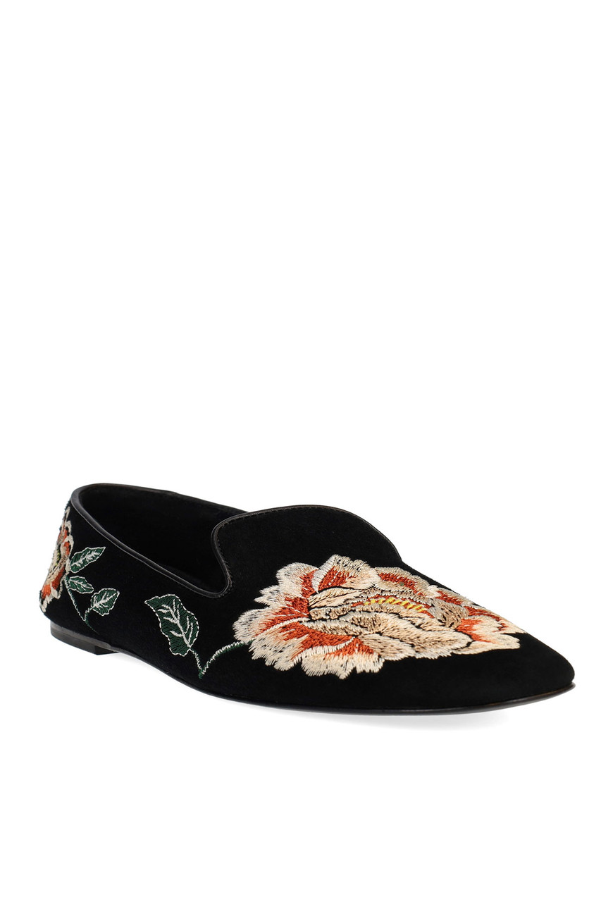 Women's on sale embroidered loafers