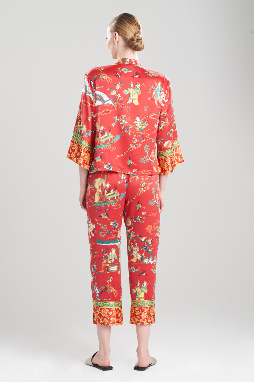 Mandarin Silk Leggings Pajamas