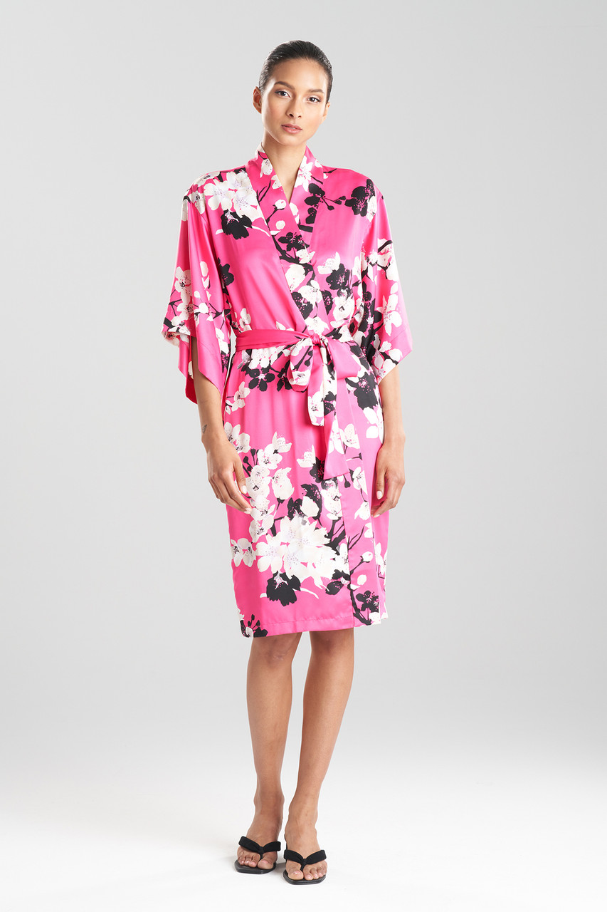 100% Silk Lotus Kimono Robe - Short | KIM+ONO – kimandono.com
