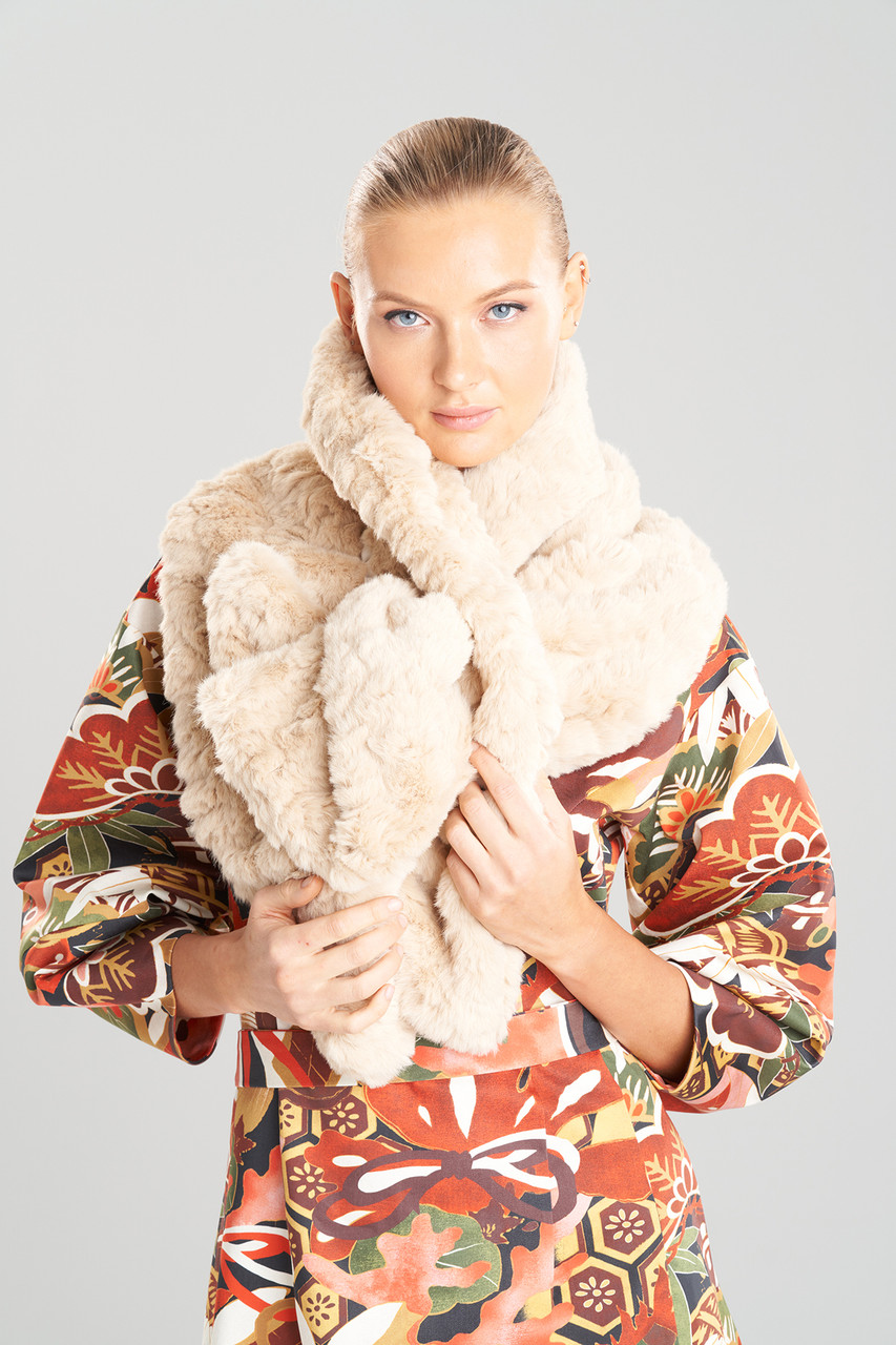 Buy Textured Faux Fur Scarf and Sale/Sale/Accessories/Scarves - Natori Online