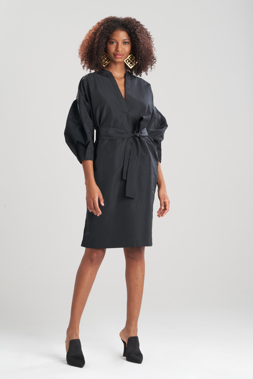 Buy Rickie Freeman For Teri Jon Bead Trim Embroidered Taffeta Shirtdress  Gown - Navy At 66% Off | Editorialist