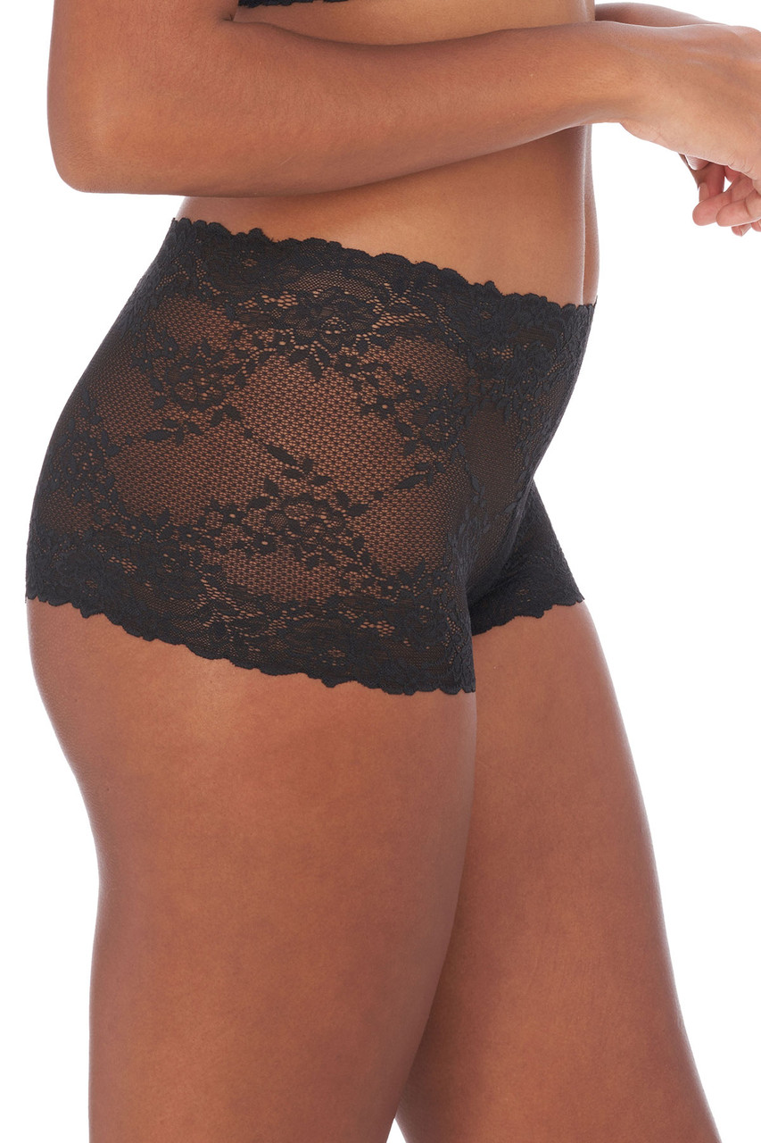 black lace boy shorts panty