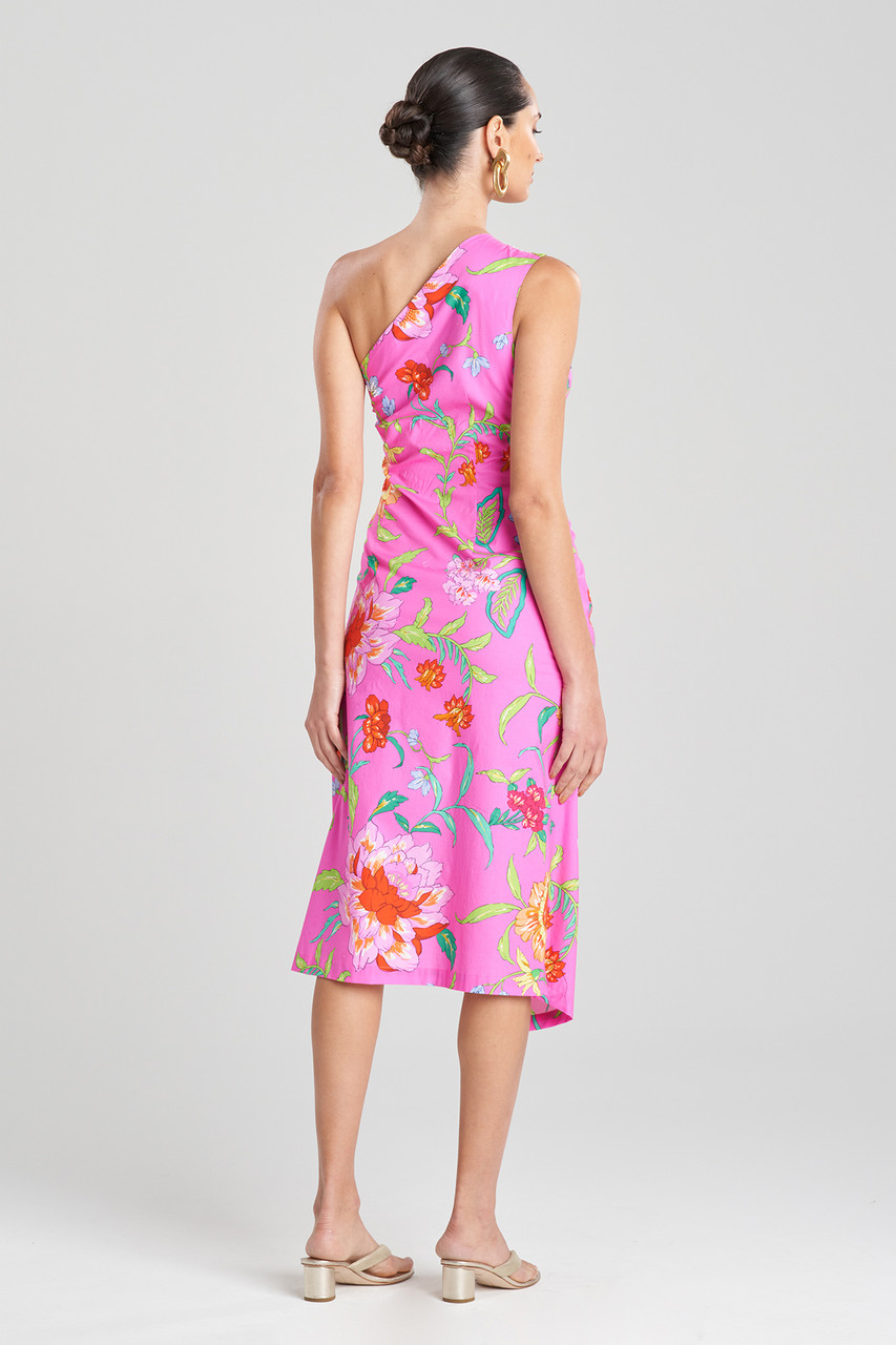 Buy Junko Cotton Poplin Asymmetrical Drape Dress Online | Natori