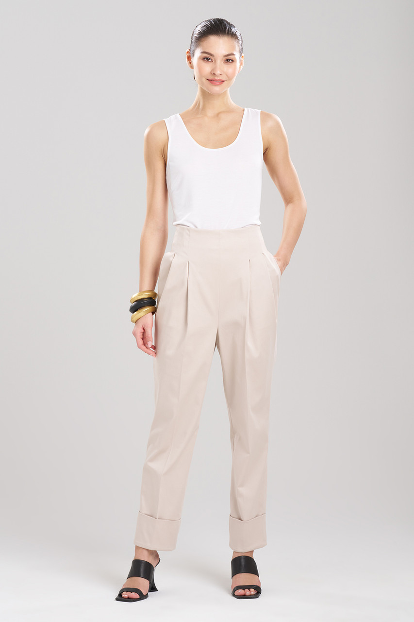 High-Waisted Wide Leg Pleated Pants - GANT