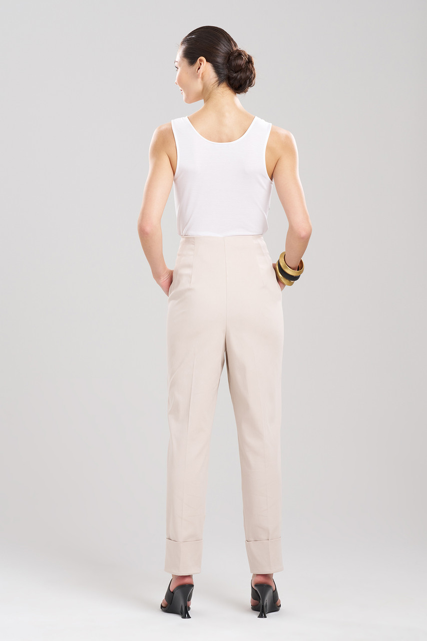 Women's High-Rise Pleat Front Straight Chino Pants - A New Day™ Cream 8