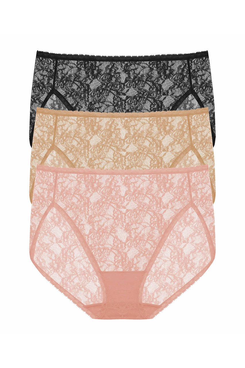 Natori Bliss Full Brief Panty In Damask Pink