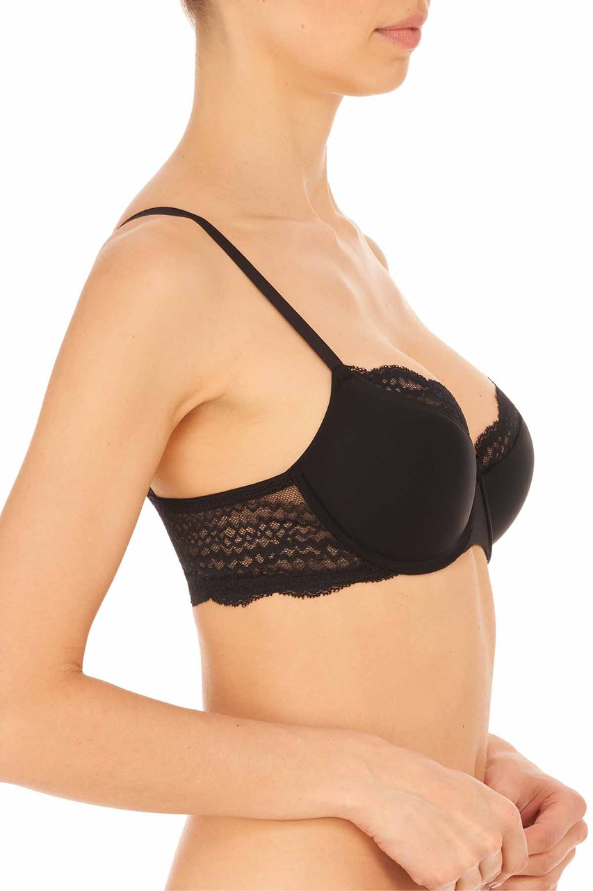 Natori Plush Full-Fit Contour Underwire Black Bra Size 30G L65001 for sale  online