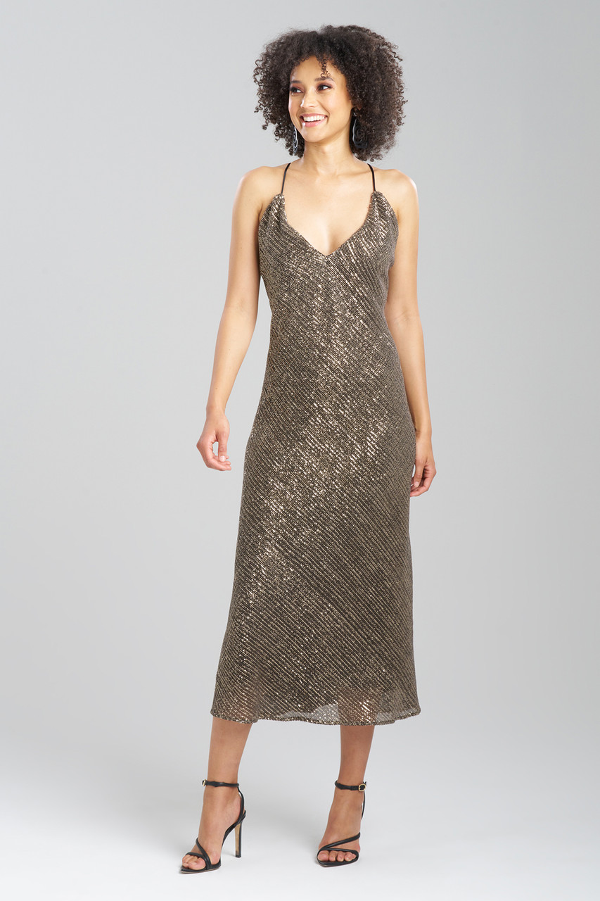 Buy Couture All Over Sequins Open Back Slip Dress and Couture