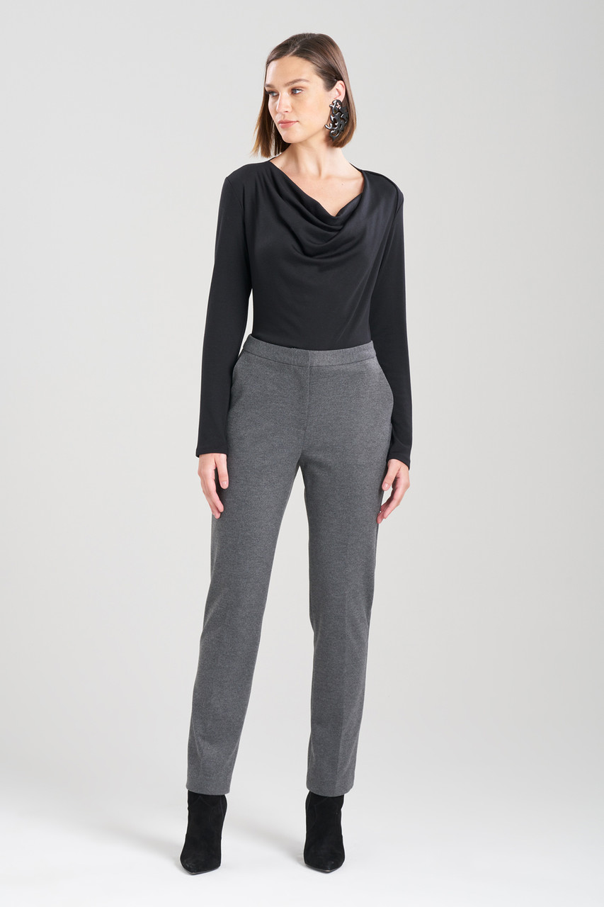 Buy VAN HEUSEN Charcoal Checked Regular Fit Polyester Womens Work Wear  Trousers | Shoppers Stop