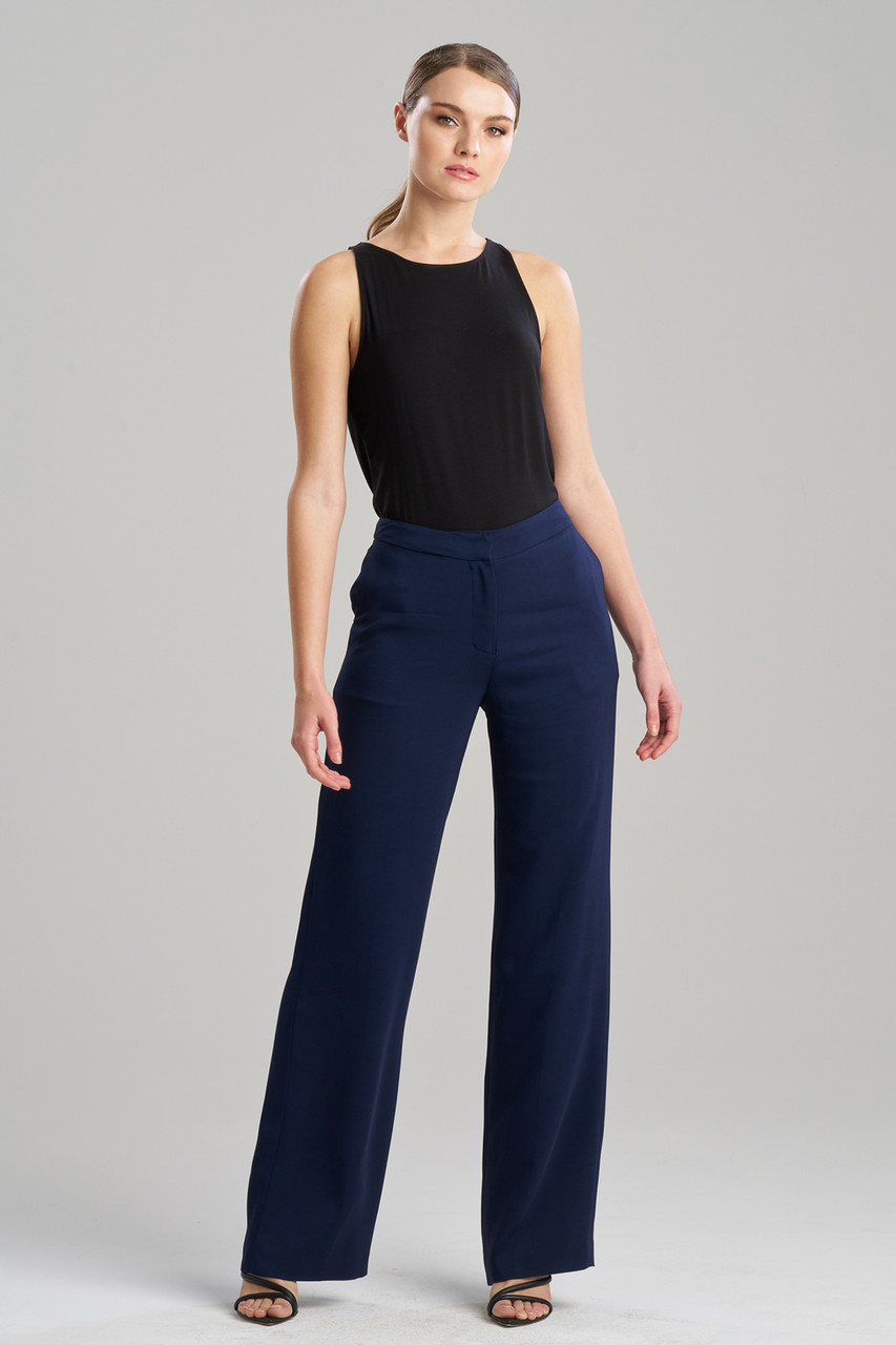 CrÃªpe couture straight pants