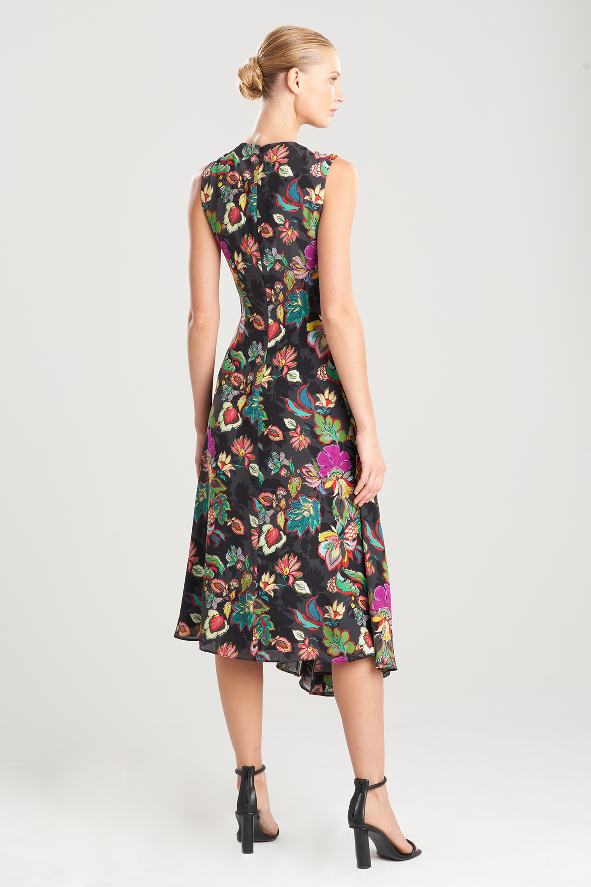 Buy Sayuri Viscose Silk Crepê de Chine Side Drape Dress Online | Natori