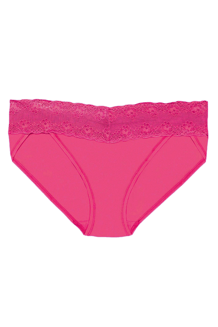 Size 10 Bras N Things Indulge Mini V String Thong Brief Fuschia Satin Lace  for sale online