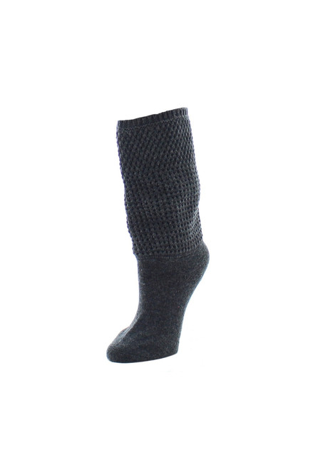 Tight Knit Honeycomb Extended Crew Socks