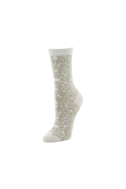 Glitter Animal-Patterned Short Socks with Cashmere