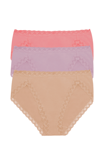 Natori Bliss French Cut Panty 3 Pack - Cafe