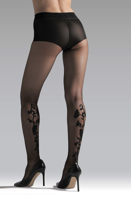 Natori Luxe Lace Back Seam Tights