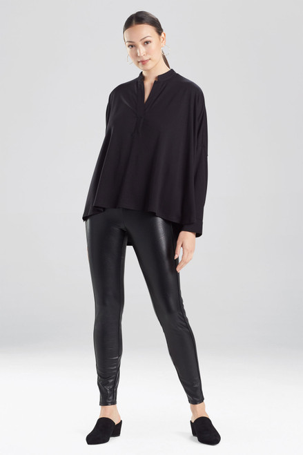 Natori Katana Tencel Jersey Top - Black - Medium