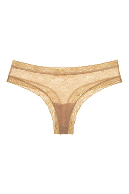 Natori Womens Silver/Nude Panty Underwear Bliss Light Thong Medium