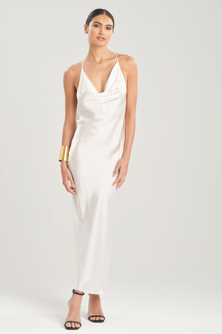 Key Essentials Silk Cowl Neck Gown