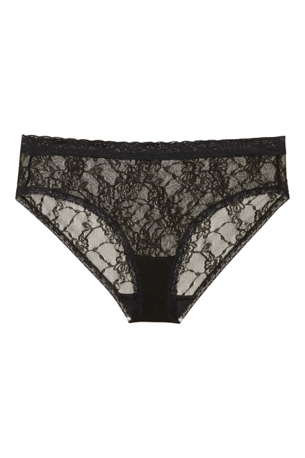 Natori (Black) Floral Lace Thong Women's Underwear Size XS L6844