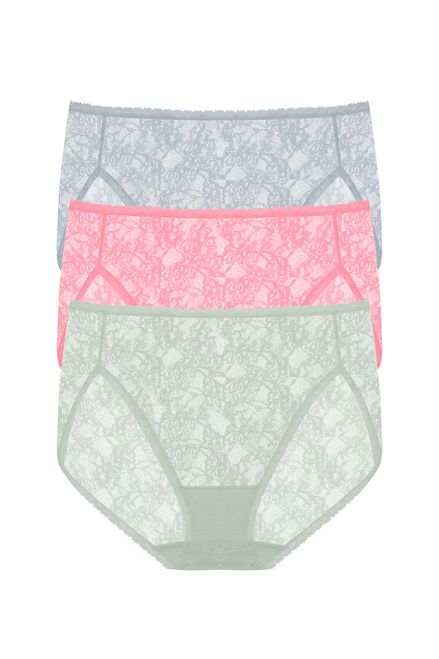 Buy Bliss Allure One-Size Lace Full Brief 3-Pack Online