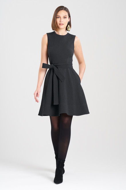 Shop Elie Tahari Perforated Faux Leather Fit & Flare Dress | Saks Fifth  Avenue