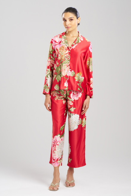 Josie Natori Kurokawa Floral Jacquard Satin Pajama Set - Bergdorf