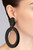 Oval Horn Clip Earrings