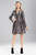 Ornamental Jacquard Long Sleeve Dress