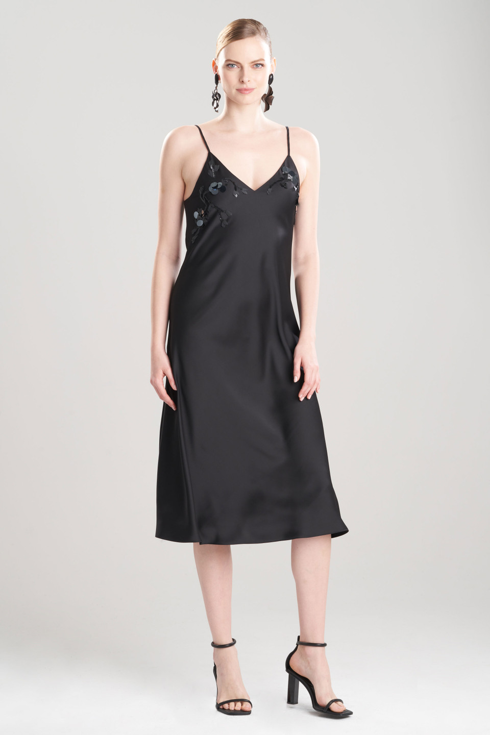 Buy Luxe Charmeuse Beaded Slip Dress Online | Natori