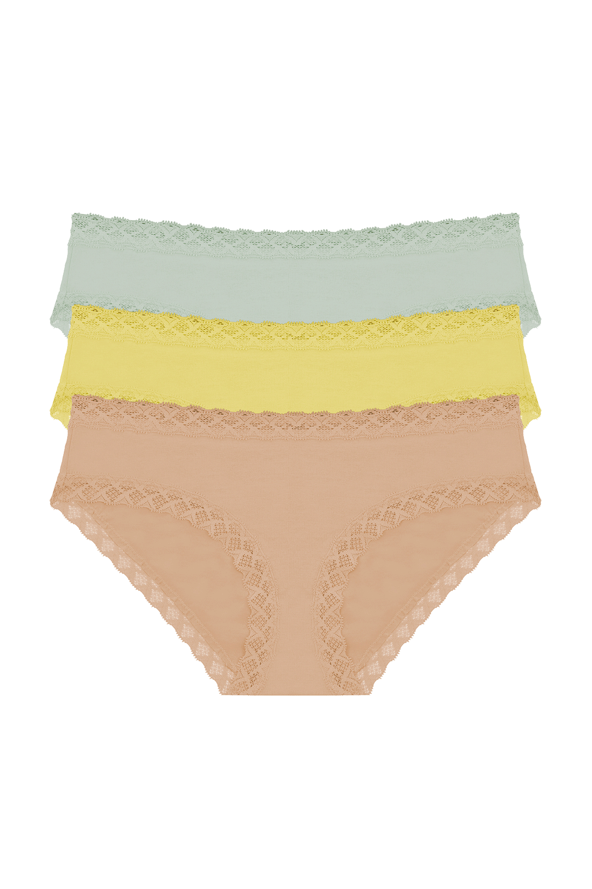 Bliss Allure One-Size Lace French Cut Brief 3-Pack