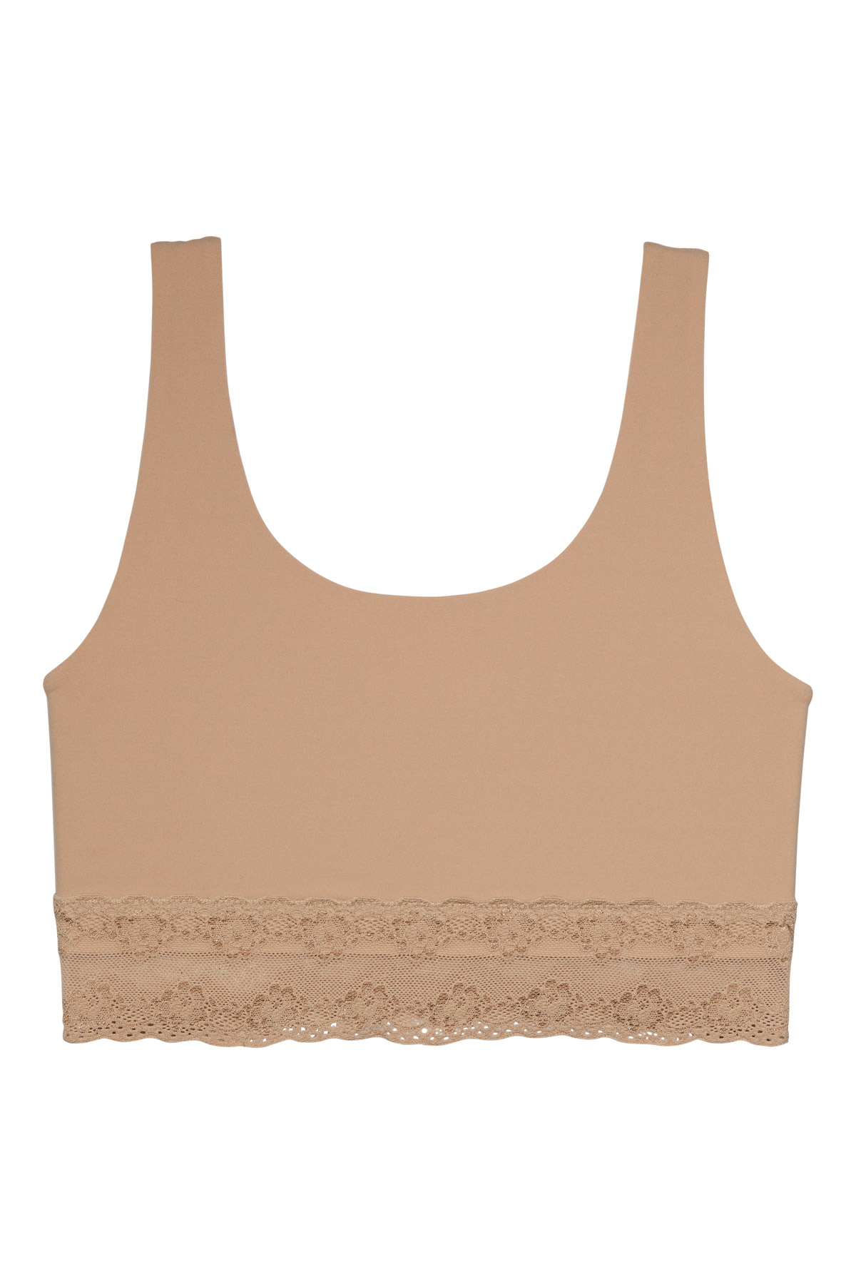 Contour Seamless Lace Trim Bustier Top