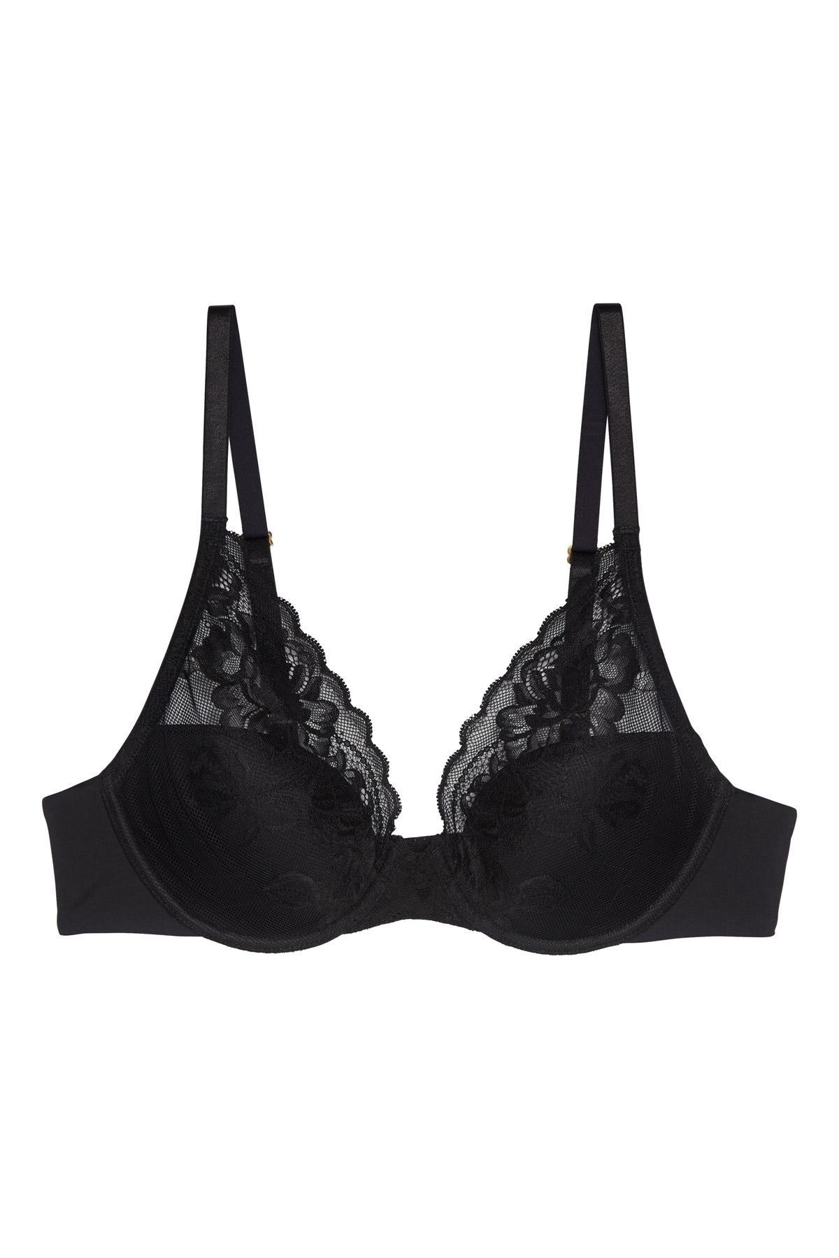 Chantelle Women's True Lace Full Coverage Underwire, Black, 32D :  : Clothing, Shoes & Accessories